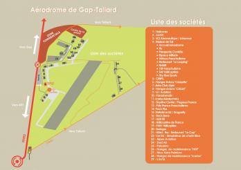 Plan de l'aérodrome de Gap-Tallard